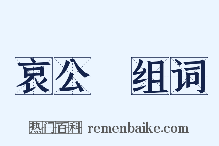 哀公問组词是什么意思的图片